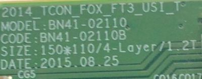 T-CON PARA MONITOR SAMSUNG / NUMERO DE PARTE BN95-01779A / BN41-0211Q / BN9401779A / 01779A / PANEL CY-GJ055CSLVZH / MODELO LH55DBEPLGA/GO WS04 - Imagen 3